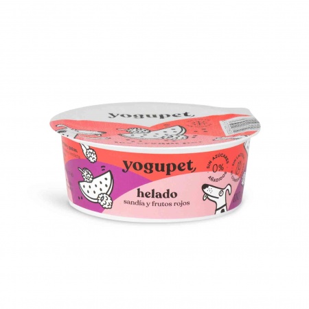 yogupet - Crème Glacée pour Chien (Sans Lactose & Sans Sucre Ajouté) à la Pastèque, Framboise & Mûre