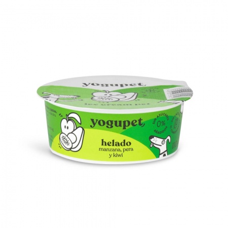 yogupet - Crème Glacée pour Chien (Sans Lactose & Sans Sucre Ajouté) à la Pomme, Poire & Kiwi