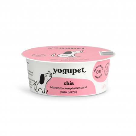 yogupet - Yaourt pour Chien CHIAPET (Sans Lactose & Sans Sucre Ajouté) avec Graines de Chia