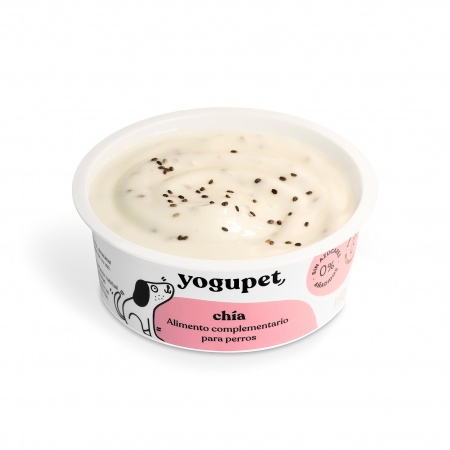 yogupet - Yaourt pour Chien CHIAPET (Sans Lactose & Sans Sucre Ajouté) avec Graines de Chia