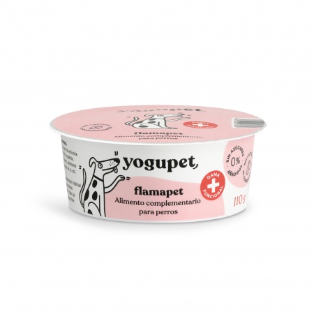 yogupet - Yaourt pour Chien FLAMAPET (Sans Lactose & Sans Sucre Ajouté) avec de l\'Inuline, du Collagène, du Miel & Curcuma