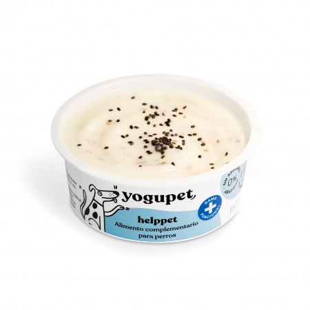 yogupet - Yaourt pour Chien HELPPET (Sans Lactose & Sans Sucre Ajouté) avec des Graines de Chia, de l\'Inuline et du Ginseng