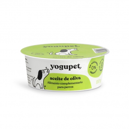 yogupet - Yaourt pour Chien OLIVEPET (Sans Lactose & Sans Sucre Ajouté) avec de l\'Huile d\'Olive Vierge Extra