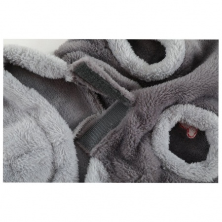 ZOLUX - Pull Teddy à capuche en fourrure Gris